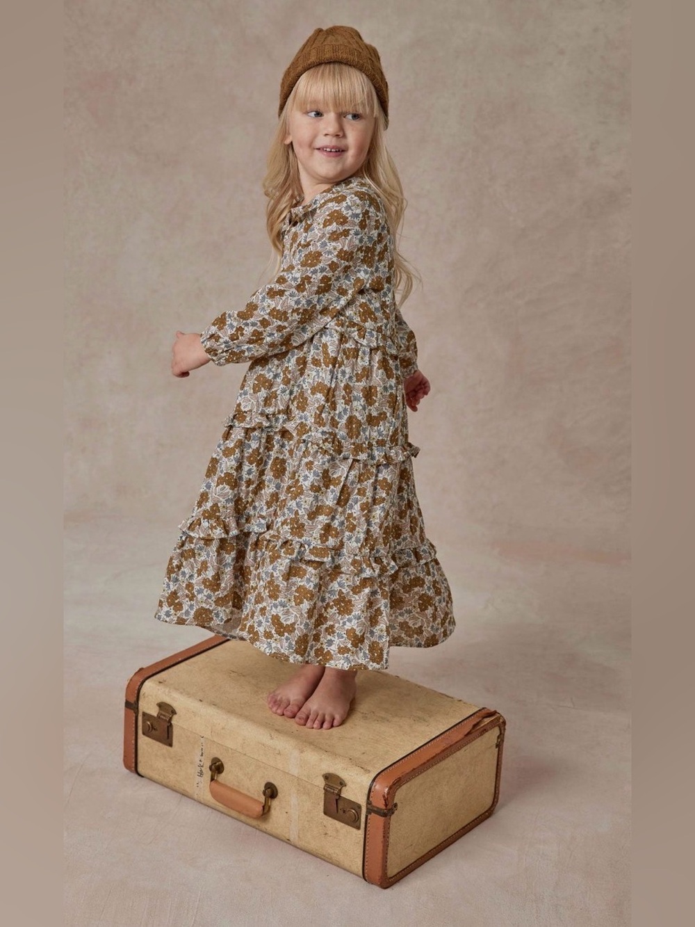 NWT Rylee + Cru Girls 4-5 Mabel Tiered Maxi Dress Prairie Boho Cottagecore
